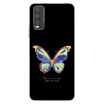 Picasee husă transparentă din silicon pentru Vivo Y20s - Diamanty Black