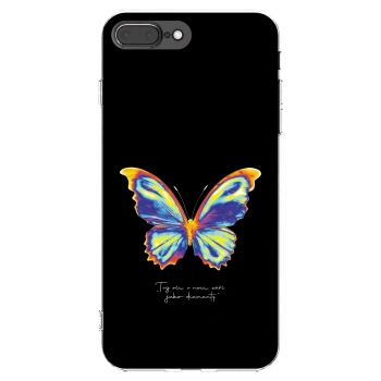 Picasee husă transparentă din silicon pentru Apple iPhone 7 Plus - Diamanty Black