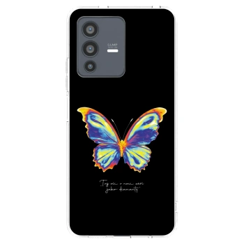 Picasee husă transparentă din silicon pentru Vivo V23 5G - Diamanty Black