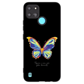 Picasee husă neagră din silicon pentru Realme C21Y - Diamanty Black