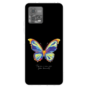 Picasee husă transparentă din silicon pentru Motorola Moto G72 - Diamanty Black
