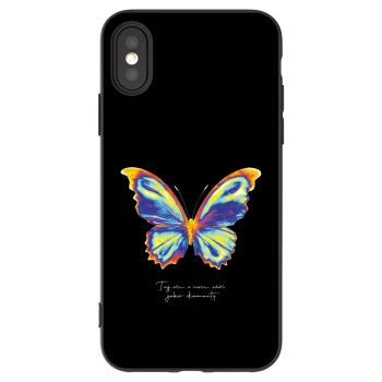 Picasee husă neagră din silicon pentru Apple iPhone X/XS - Diamanty Black