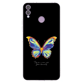 Picasee husă transparentă din silicon pentru Honor 8X - Diamanty Black