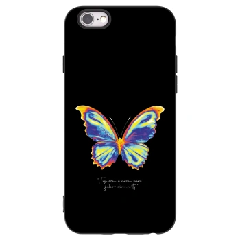 Picasee husă neagră din silicon pentru Apple iPhone 6/6S - Diamanty Black