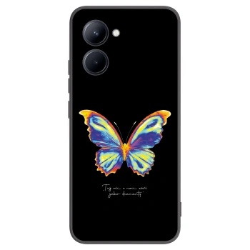 Picasee husă neagră din silicon pentru Realme C33 (2023) - Diamanty Black