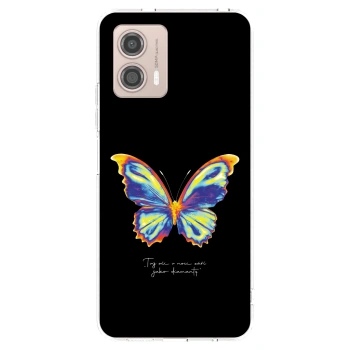 Picasee husă transparentă din silicon pentru Motorola Moto G53 5G - Diamanty Black