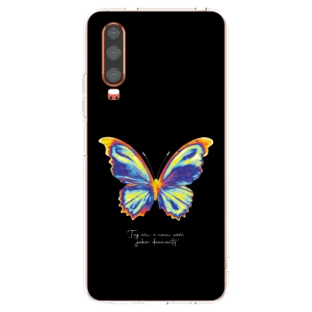 Picasee husă transparentă din silicon pentru Huawei P30 - Diamanty Black