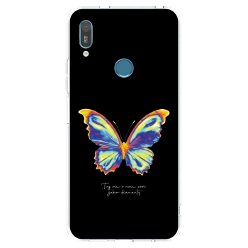 Picasee husă transparentă din silicon pentru Huawei Y6 2019 - Diamanty Black