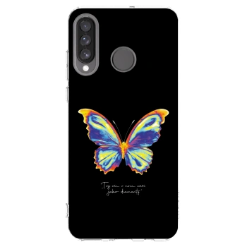 Picasee husă transparentă din silicon pentru Huawei P30 Lite - Diamanty Black