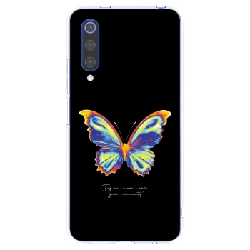 Picasee husă transparentă din silicon pentru Xiaomi Mi 9 SE - Diamanty Black