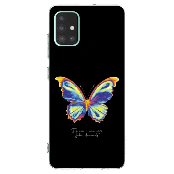 Picasee husă transparentă din silicon pentru Samsung Galaxy A51 A515F - Diamanty Black