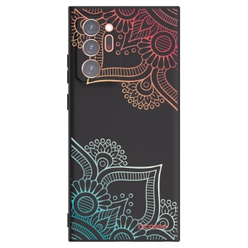 Picasee husă neagră din silicon pentru Samsung Galaxy Note 20 Ultra - Flowers pattern