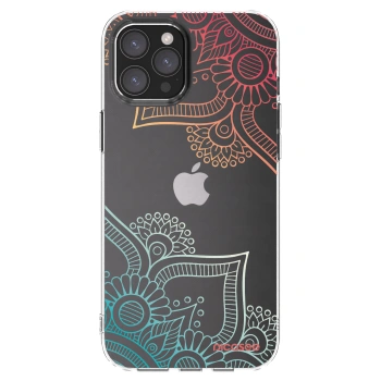 Picasee husă transparentă din silicon pentru Apple iPhone 12 Pro Max - Flowers pattern