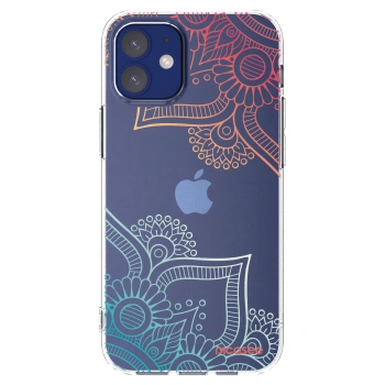 Picasee husă transparentă din silicon pentru Apple iPhone 12 mini - Flowers pattern