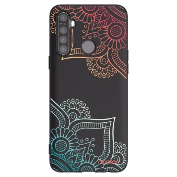 Picasee husă neagră din silicon pentru Realme 6i - Flowers pattern