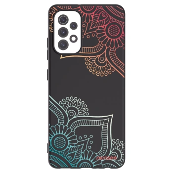 Picasee husă neagră din silicon pentru Samsung Galaxy A32 5G A326B - Flowers pattern