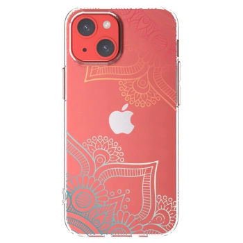 Picasee husă transparentă din silicon pentru Apple iPhone 13 mini - Flowers pattern