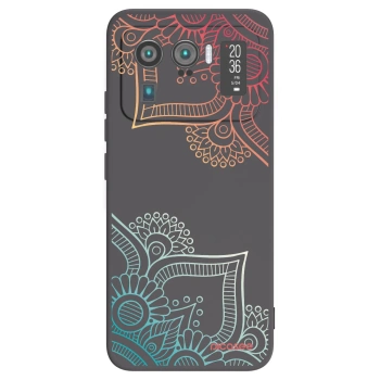 Picasee husă neagră din silicon pentru Xiaomi Mi 11 Ultra - Flowers pattern