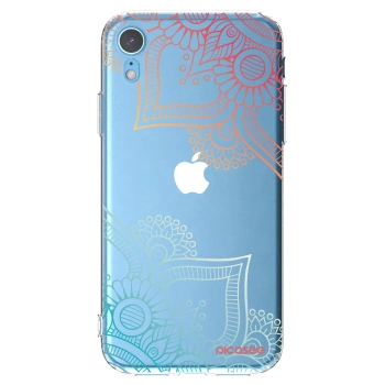 Picasee husă transparentă din silicon pentru Apple iPhone XR - Flowers pattern