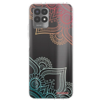 Picasee husă transparentă din silicon pentru Realme 8i - Flowers pattern