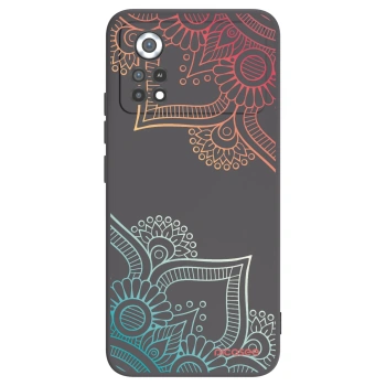 Picasee husă neagră din silicon pentru Xiaomi Poco X4 Pro 5G - Flowers pattern