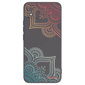 Picasee husă neagră din silicon pentru Realme C11 (2021) - Flowers pattern
