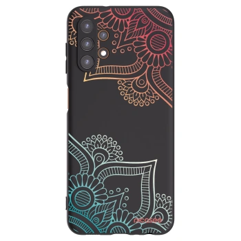 Picasee husă neagră din silicon pentru Samsung Galaxy A13 4G A135 - Flowers pattern