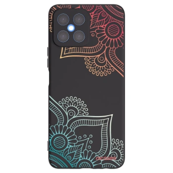 Picasee husă neagră din silicon pentru Honor X8 4G - Flowers pattern