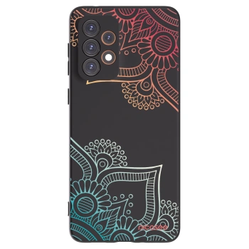 Picasee husă neagră din silicon pentru Samsung Galaxy A33 5G A336 - Flowers pattern