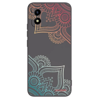 Picasee husă neagră din silicon pentru Vivo Y01 - Flowers pattern