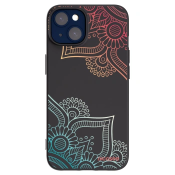 Picasee husă neagră din silicon pentru Apple iPhone 14 - Flowers pattern