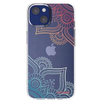 Picasee husă transparentă din silicon pentru Apple iPhone 14 - Flowers pattern