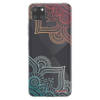 Picasee husă transparentă din silicon pentru Realme C21Y - Flowers pattern