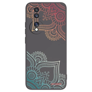 Picasee husă neagră din silicon pentru Honor 70 - Flowers pattern