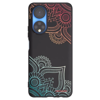 Picasee husă neagră din silicon pentru Honor X7 - Flowers pattern