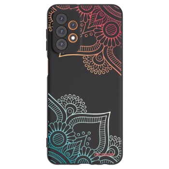 Picasee husă neagră din silicon pentru Samsung Galaxy A23 A236B 5G - Flowers pattern