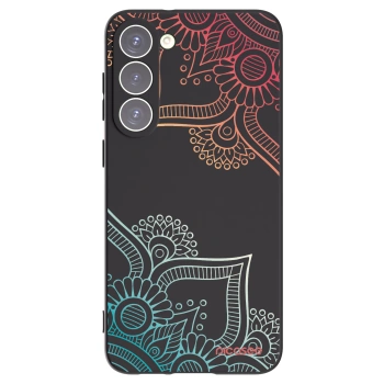 Picasee husă neagră din silicon pentru Samsung Galaxy S23+ 5G - Flowers pattern