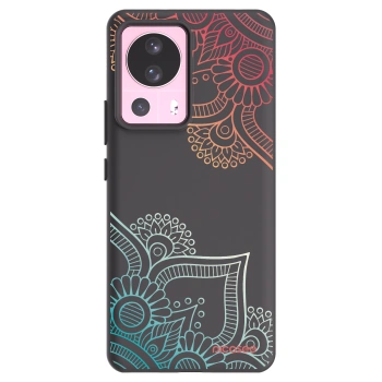 Picasee husă neagră din silicon pentru Xiaomi 13 Lite - Flowers pattern