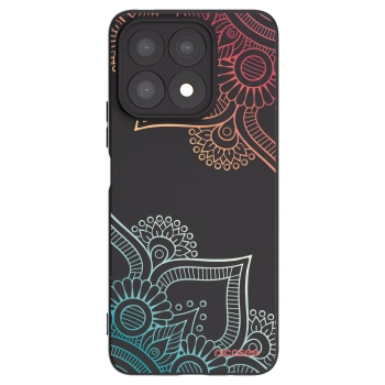 Picasee husă neagră din silicon pentru Honor X8a - Flowers pattern