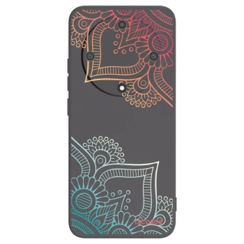 Picasee husă neagră din silicon pentru Honor Magic5 Lite 5G - Flowers pattern