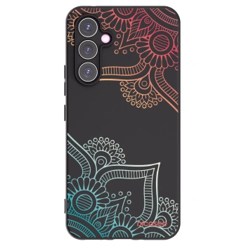 Picasee husă neagră din silicon pentru Samsung Galaxy A54 5G A546B - Flowers pattern