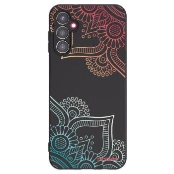 Picasee husă neagră din silicon pentru Samsung Galaxy A14 5G A146P - Flowers pattern
