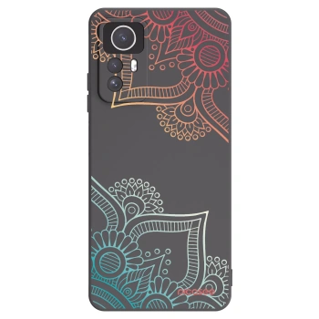 Picasee husă neagră din silicon pentru Xiaomi Redmi Note 12S - Flowers pattern