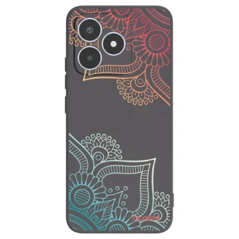 Picasee husă neagră din silicon pentru Realme C53 - Flowers pattern