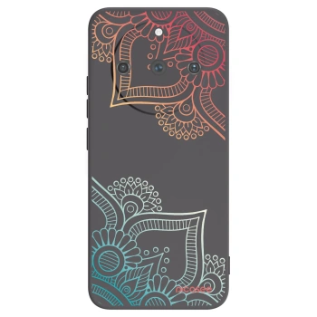 Picasee husă neagră din silicon pentru Realme 11 Pro+ - Flowers pattern