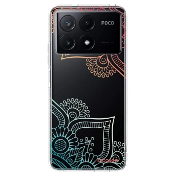 Picasee husă transparentă din silicon pentru Xiaomi Poco X6 Pro - Flowers pattern