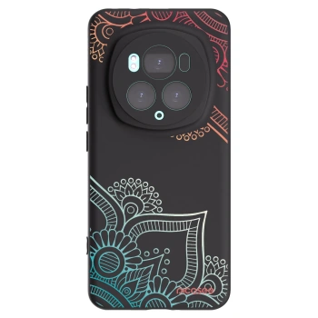 Picasee husă neagră din silicon pentru Honor Magic6 Pro - Flowers pattern