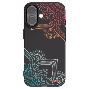 Picasee husă neagră din silicon pentru Apple iPhone 16 - Flowers pattern