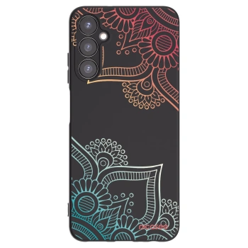 Picasee husă neagră din silicon pentru Samsung Galaxy A05s A057G - Flowers pattern