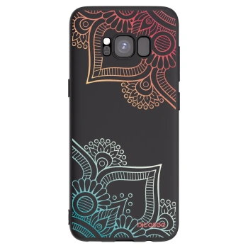 Picasee husă neagră din silicon pentru Samsung Galaxy S8 G950F - Flowers pattern